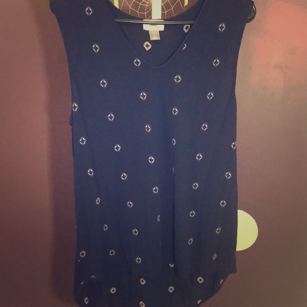 Deep blue sleeveless top